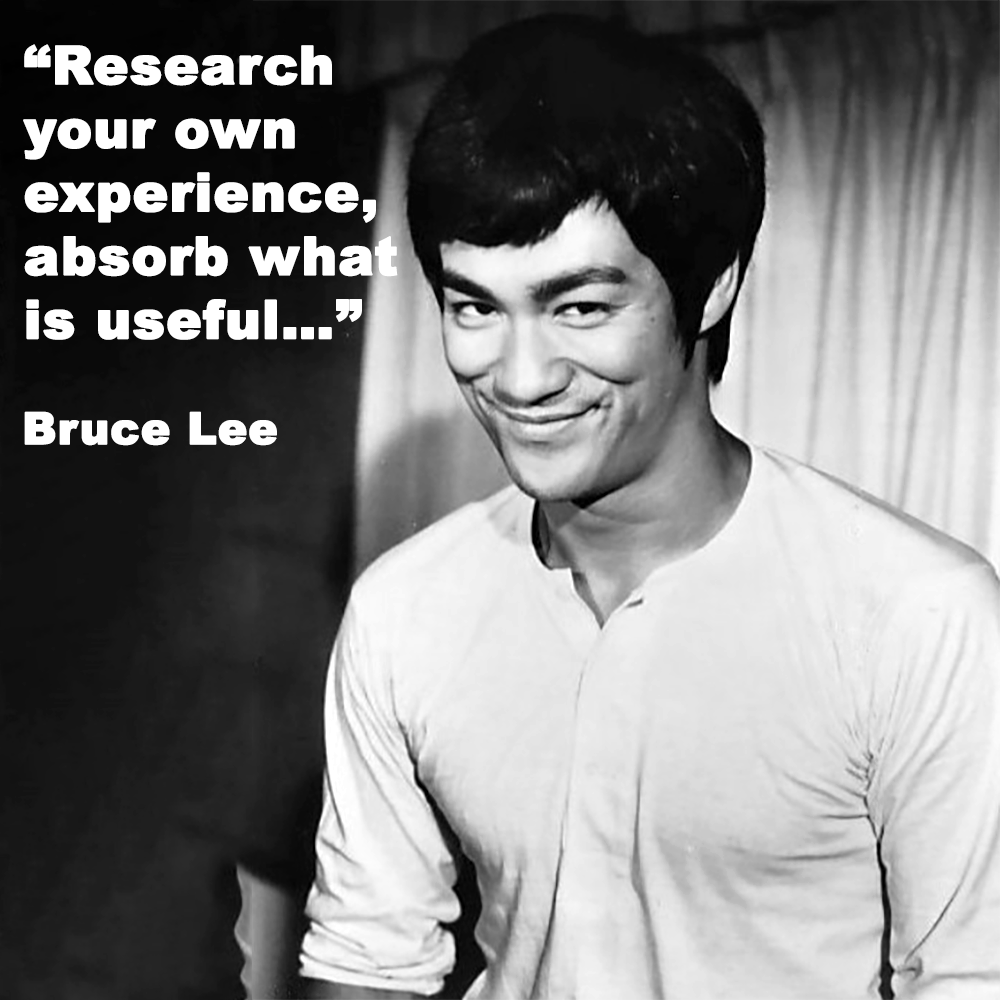 Research your own experience, absorb what is useful….. image