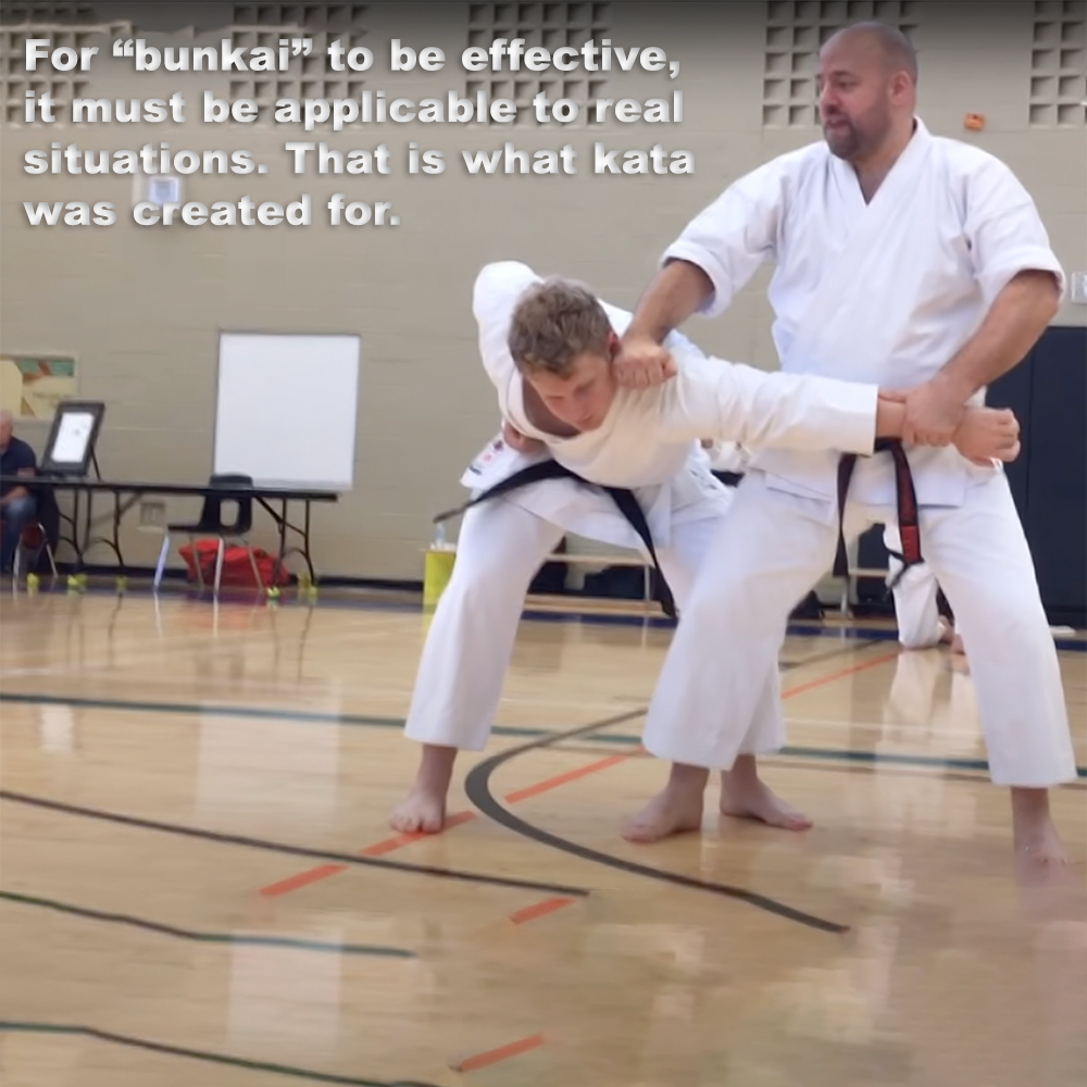 For bunkai to be effective, it must be applicable to real situations. That is what kata was created for  image