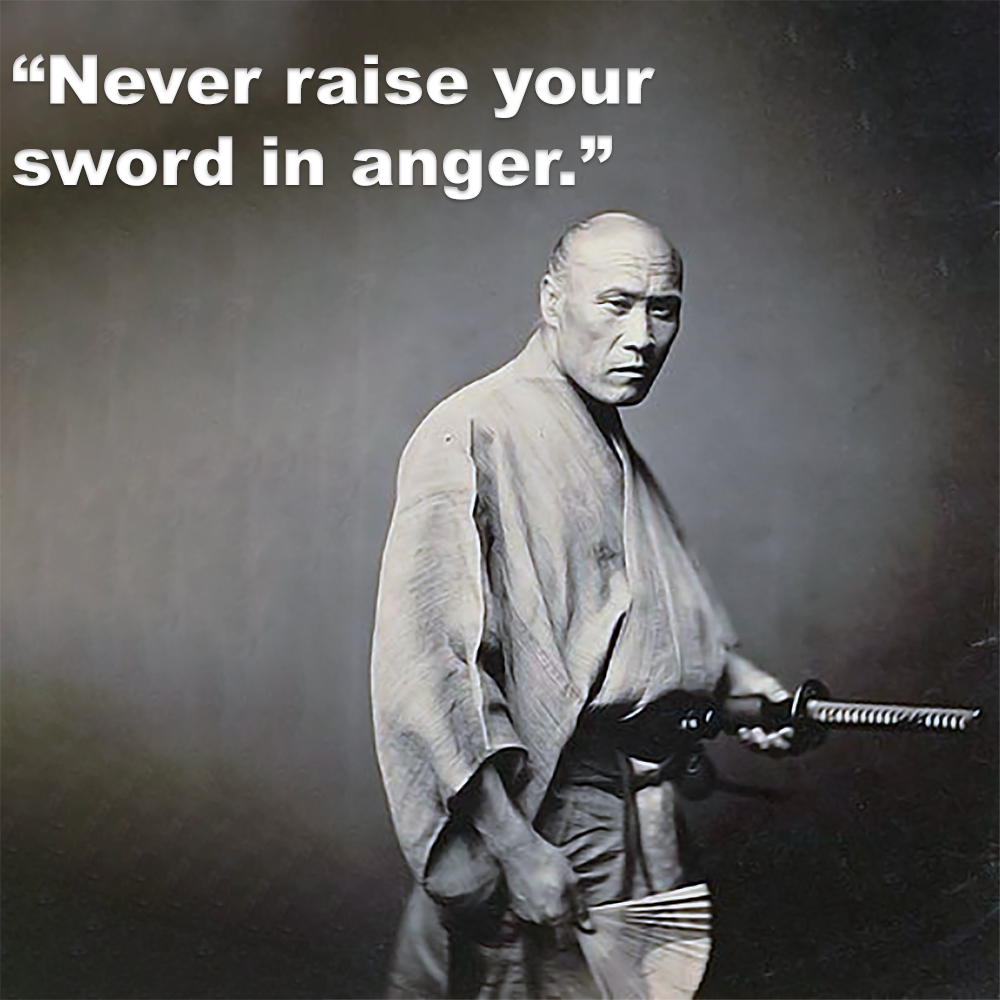 Never raise your sword in anger image