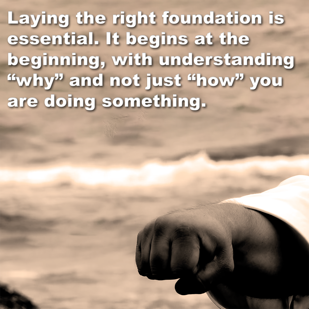 It begins at the beginning, with understanding why and not just how you are doing something image