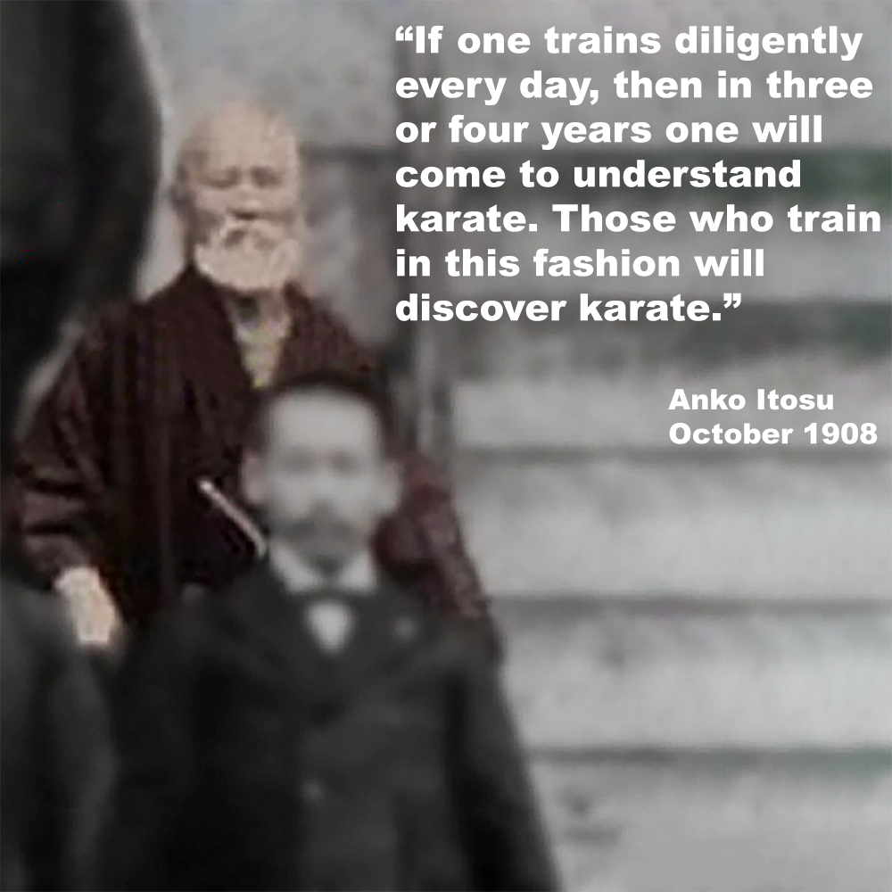 If one trains diligently every day, then in three or four years one will come to understand karate image