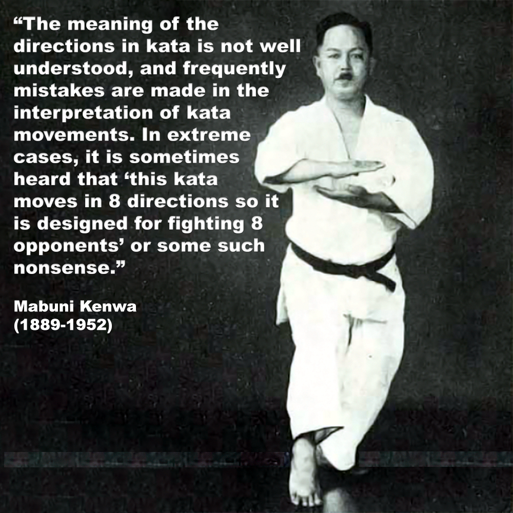 The meaning of the directions in kata is not well understood, and frequently mistakes are made in the interpretation of kata movements image