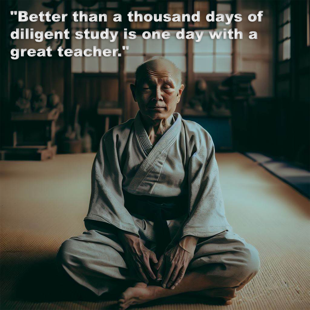 Better than a thousand days of diligent study is one day with a great teacher.image