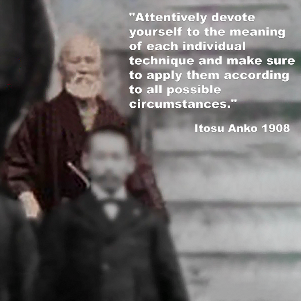 Attentively devote yourself to the meaning of each individual technique and make sure to apply them according to all possible circumstances. image