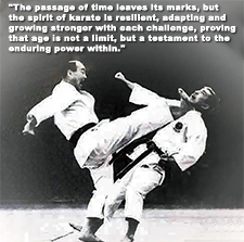 The passage of time leaves its marks, but the spirit of karate is resilient, adapting and growing stronger with each challenge, proving that age is not a limit, but a testament to the enduring power within. image