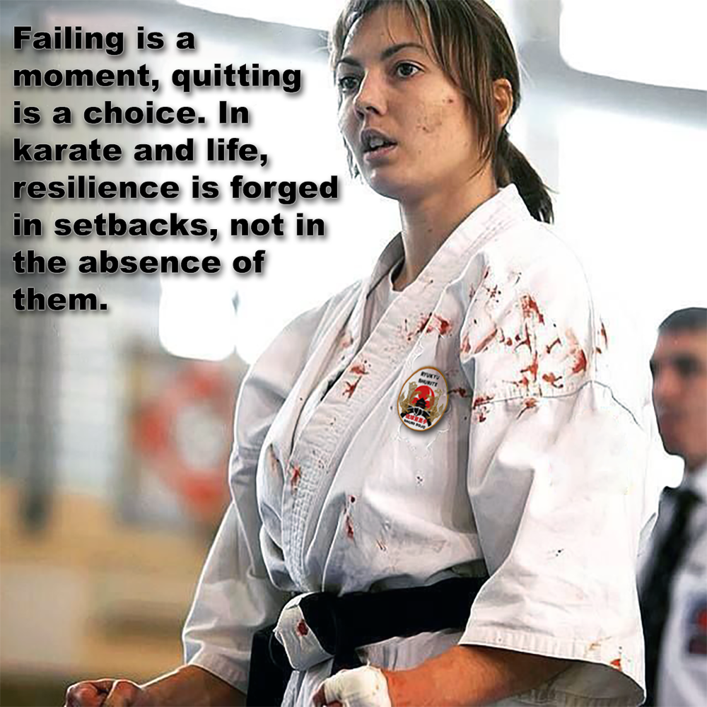 Failing is a moment, quitting is a choice. In karate and life, resilience is forged in setbacks, not in the absence of them. image