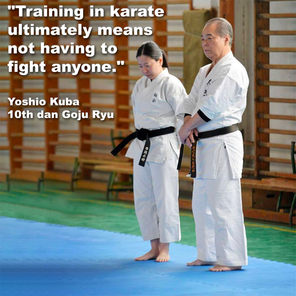 Training in karate ultimately means not having to fight anyone. image