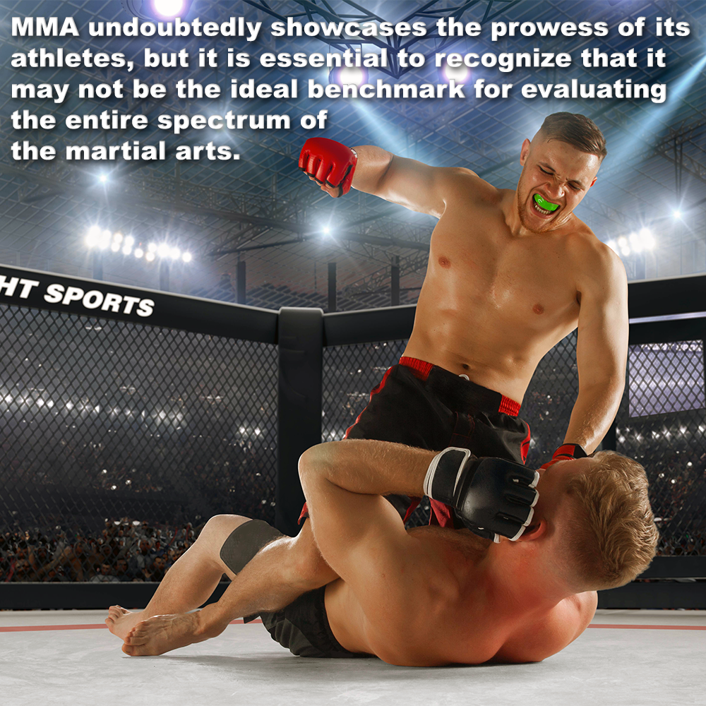 MMA undoubtedly showcases the prowess of its athletes, but it is essential to recognize that it may not be the ideal benchmark for evaluating the entire spectrum of the martial arts. image