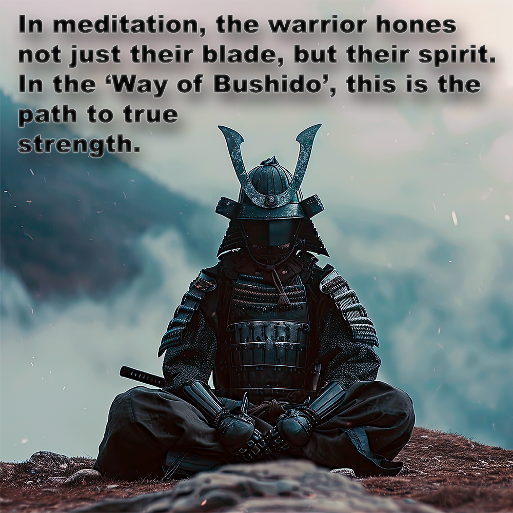 In meditation, the warrior hones not just their blade, but their spirit. In the Way of Bushido, this is the path to true strength. image