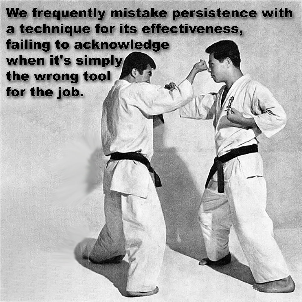 We frequently mistake persistence with a technique for its effectiveness, failing to acknowledge when it’s simply the wrong tool for the job. image