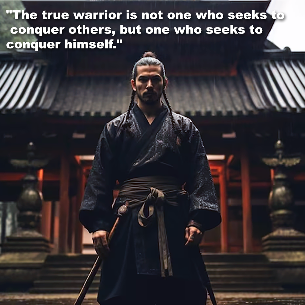 The true warrior is not one who seeks to conquer others, but one who seeks to conquer himself. image