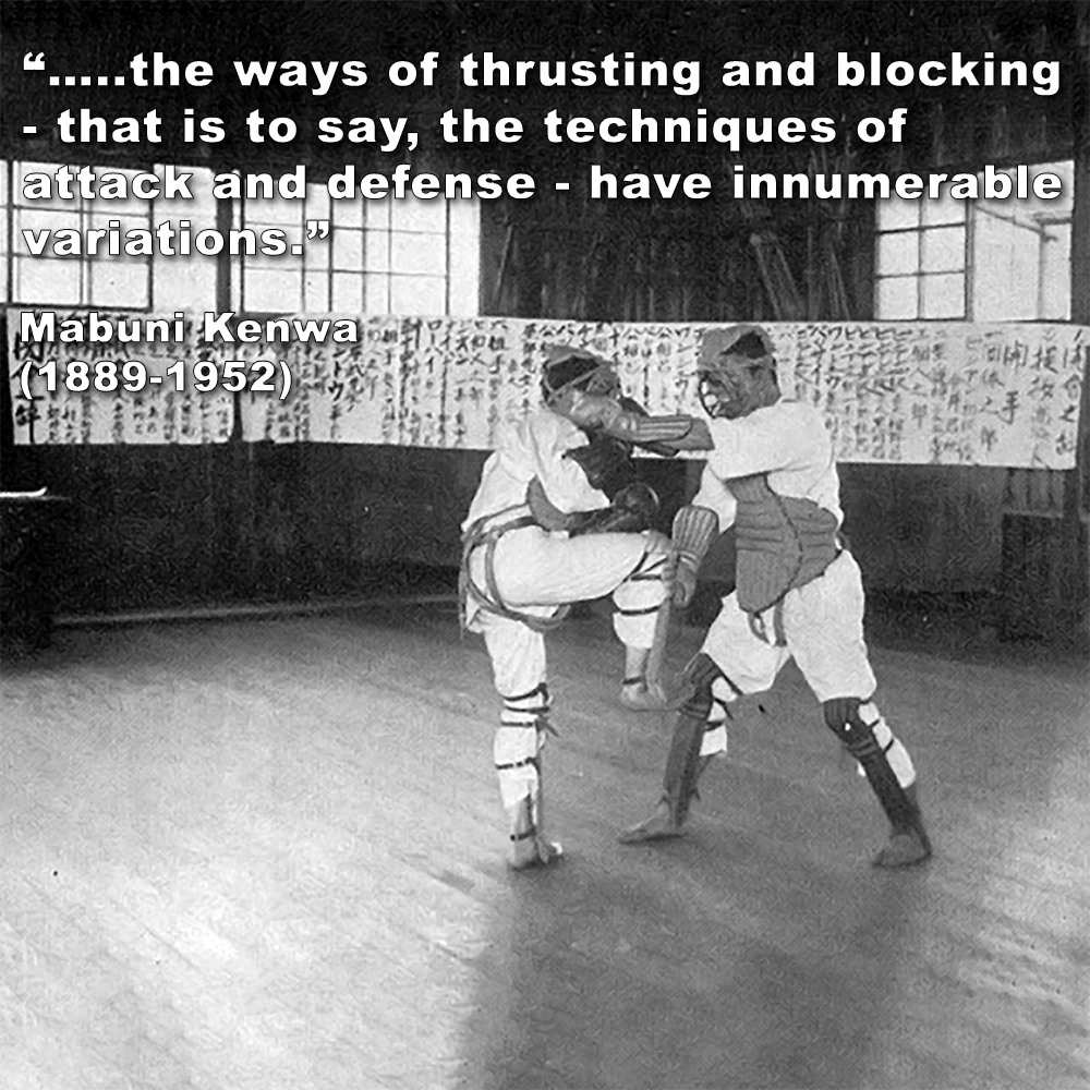 …..the ways of thrusting and blocking – that is to say, the techniques of attack and defense – have innumerable variations. image