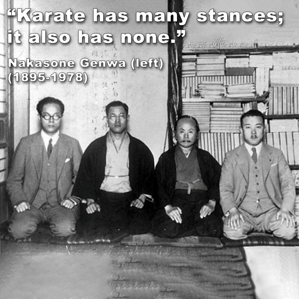 Karate has many stances; it also has none. image