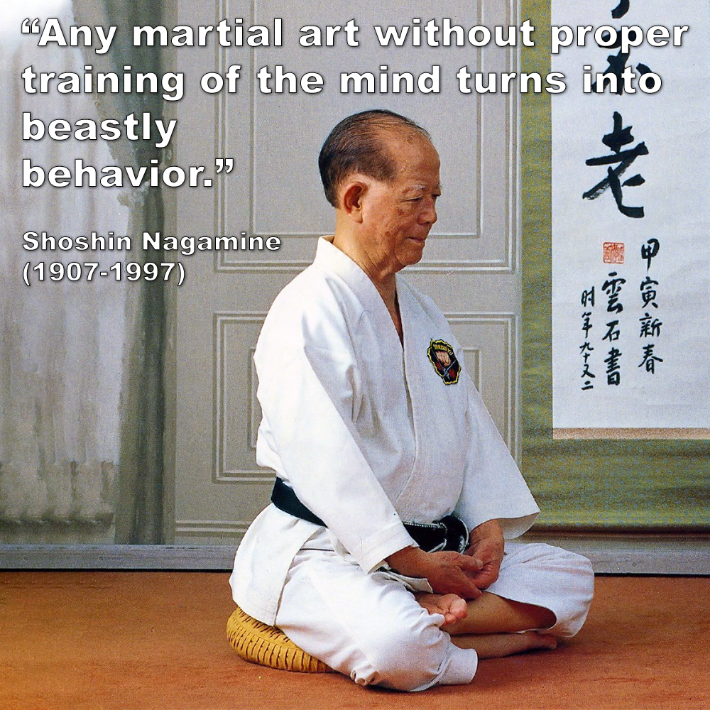 Any martial art without proper training of the mind turns into beastly behavior. image