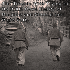 The Trouble With Trying to Do It All: Have Clarity of Purpose and Choose the Right Path. image