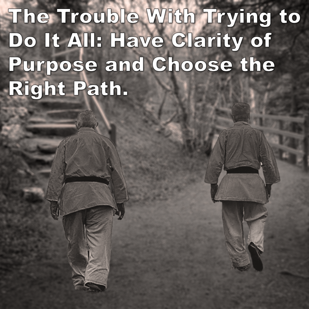 The Trouble With Trying to Do It All: Have Clarity of Purpose and Choose the Right Path. image