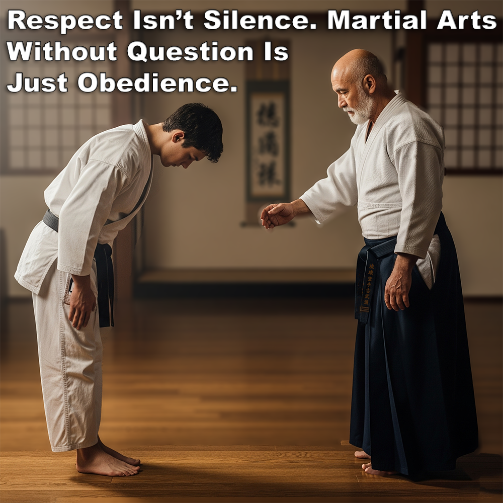 Respect Isn’t Silence. Martial Arts Without Question Is Just Obedience. image