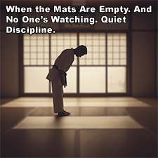 When the Mats Are Empty. And No One’s Watching. Quiet Discipline. image